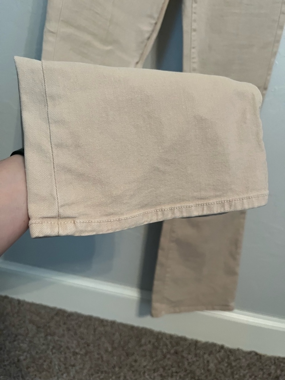 MOTHER The Weekender Flare Jeans in Chalk It Up Marzipan Sz 27 Closet Staple - Picture 11 of 16
